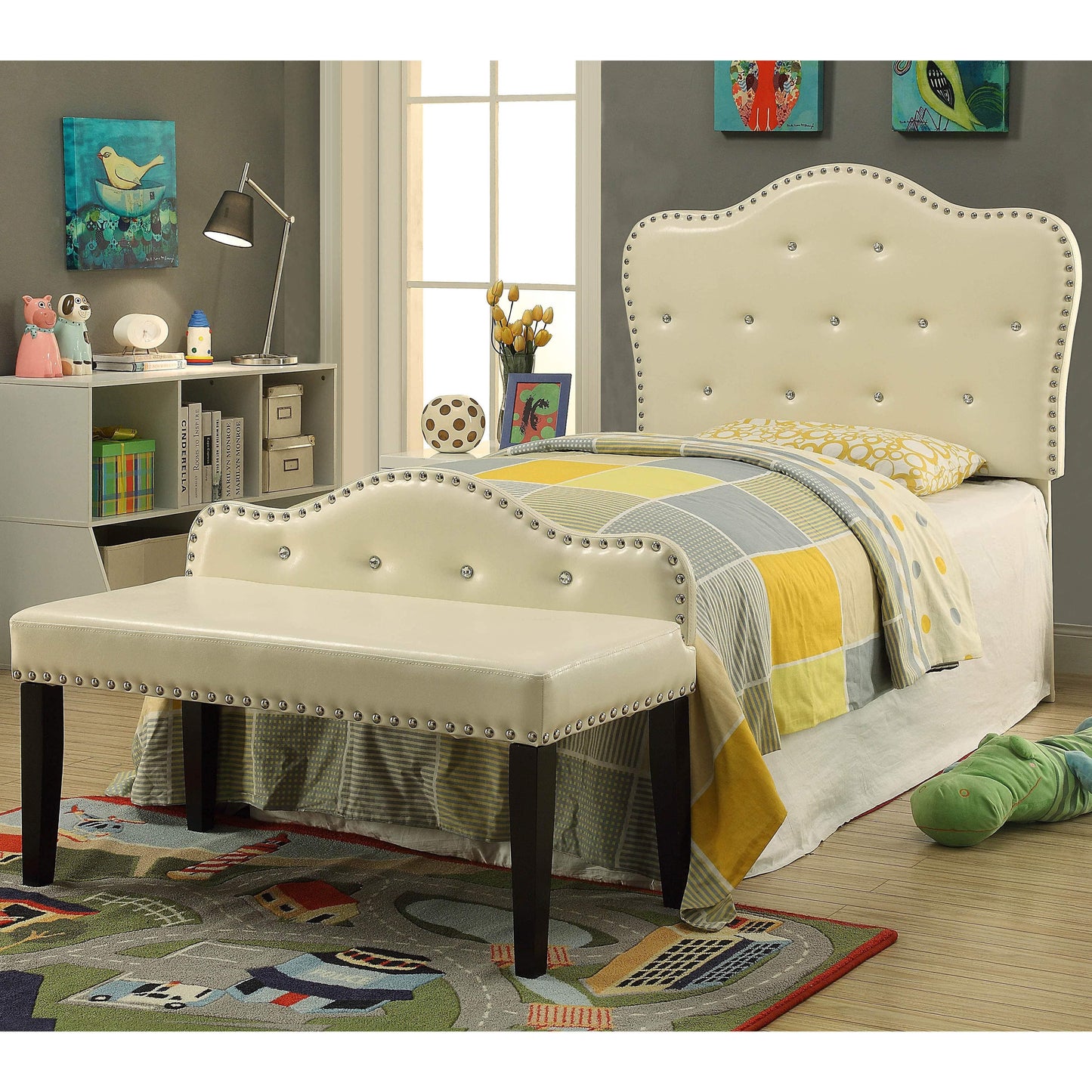 Furniture of America Kids Seating Bench CM-BN6883IV-S IMAGE 3