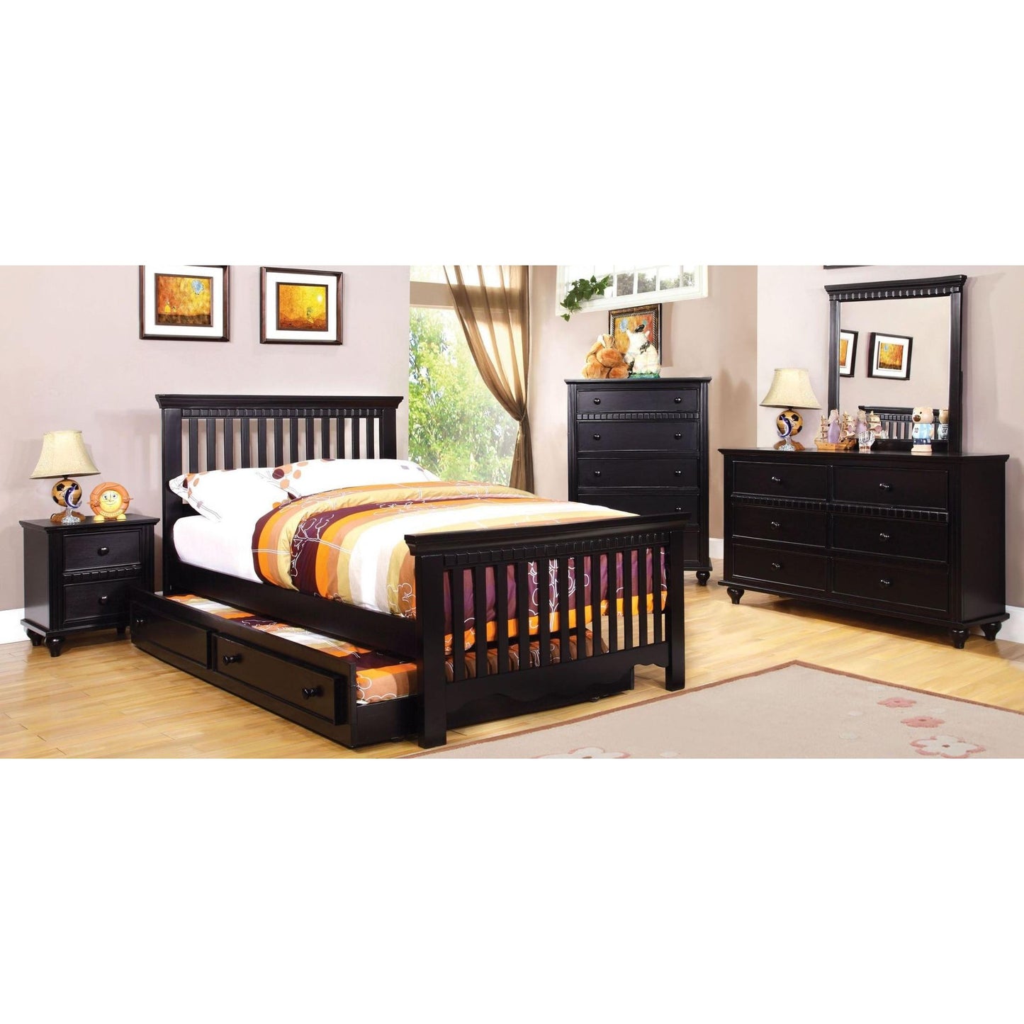 Furniture of America Caspian 2-Drawer Kids Nightstand CM7920BK-N IMAGE 3