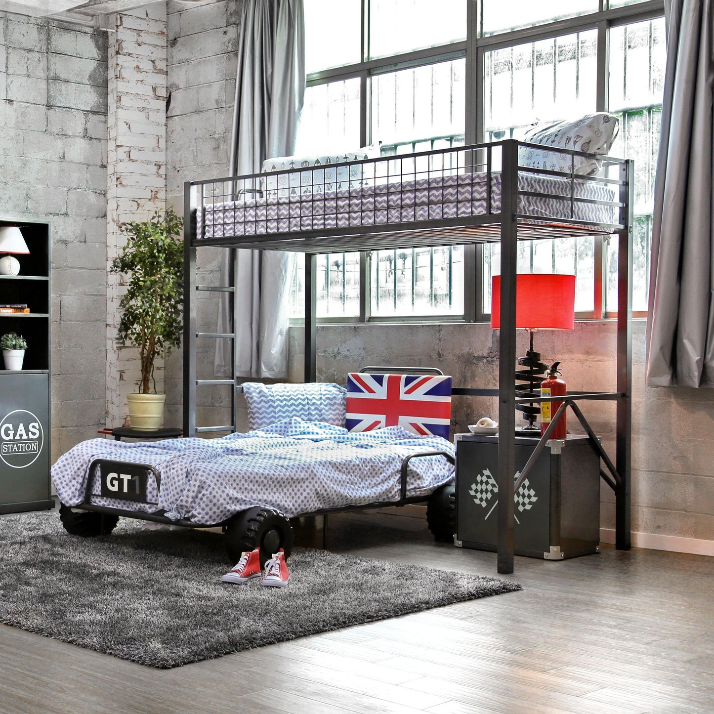 Furniture of America Gt Racer Novelty Kids Nightstand CM7946N IMAGE 4