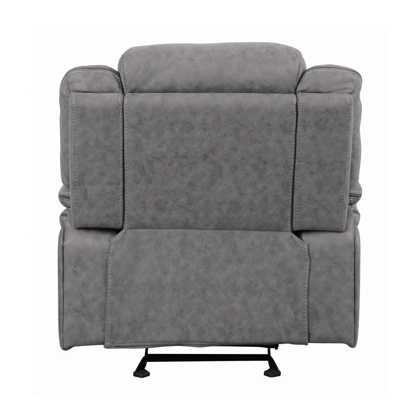 Coaster Furniture Higgins 602263 Upholstered Glider Recliner Chair - Grey IMAGE 5