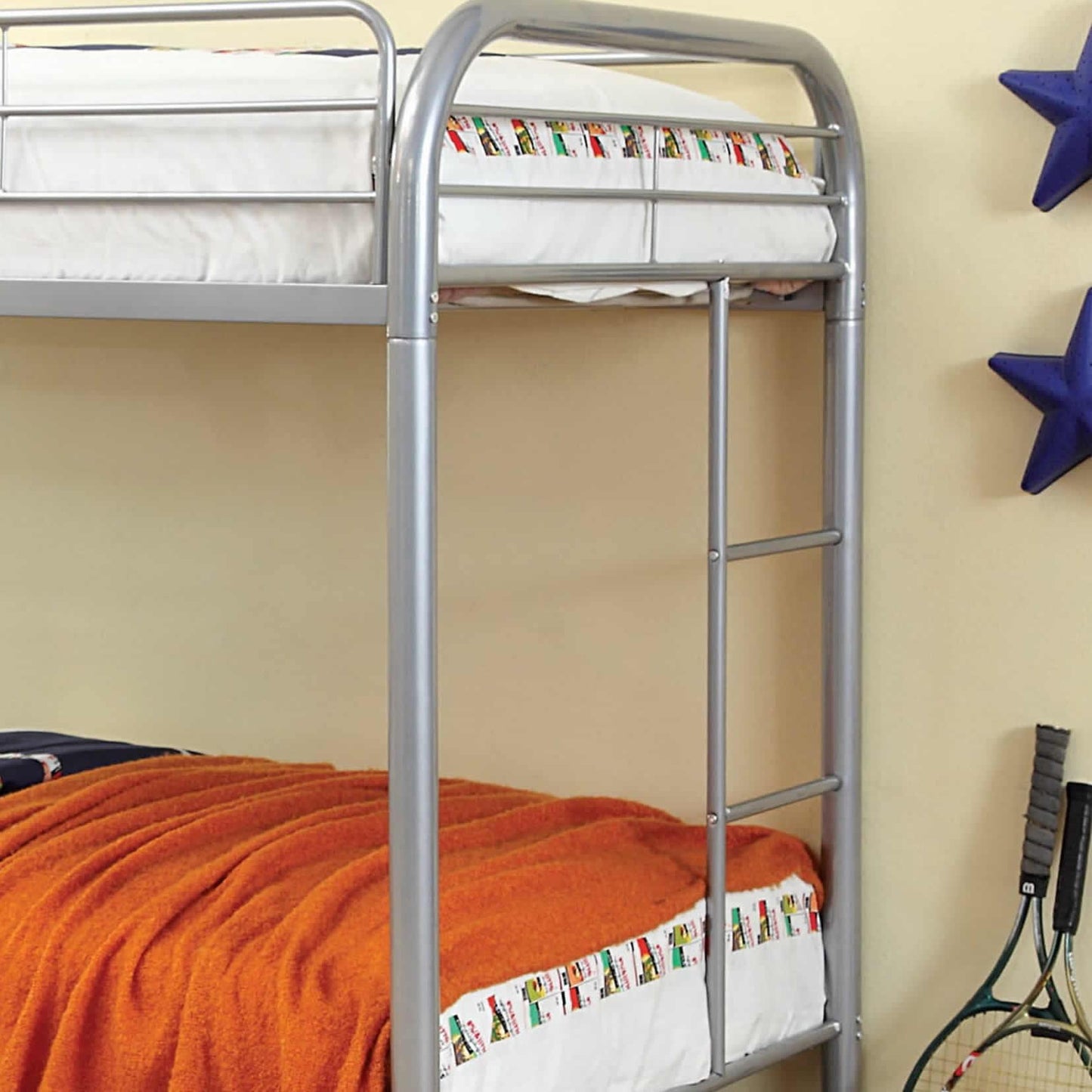Furniture of America Rainbow CM-BK1032-SV Twin/Twin Bunk Bed IMAGE 2