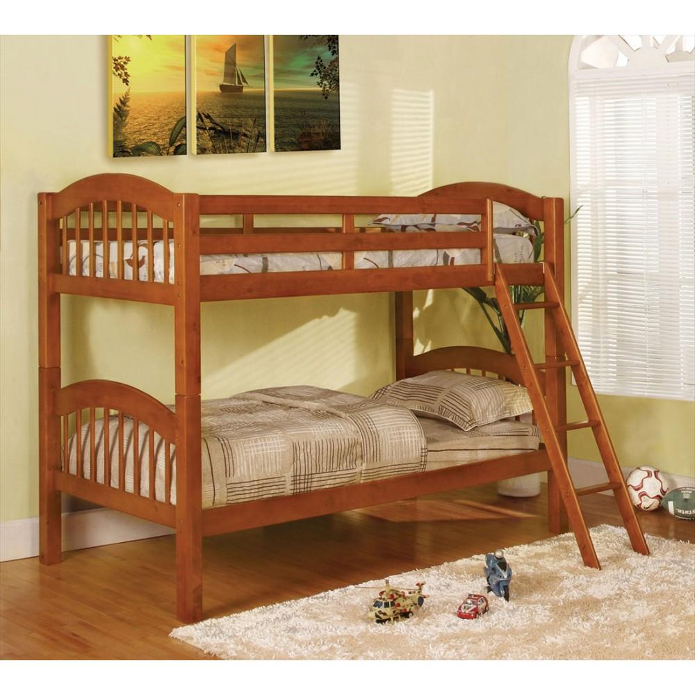 Furniture of America Kids Beds Bunk Bed CM-BK524-OAK-BED IMAGE 2
