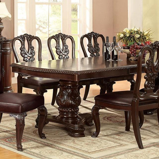Furniture of America Bellagio Dining Table with Pedestal Base CM3319T-TABLE IMAGE 1