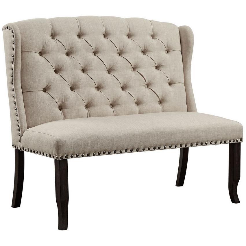 Furniture of America Sania Bench CM3324BK-BN IMAGE 1