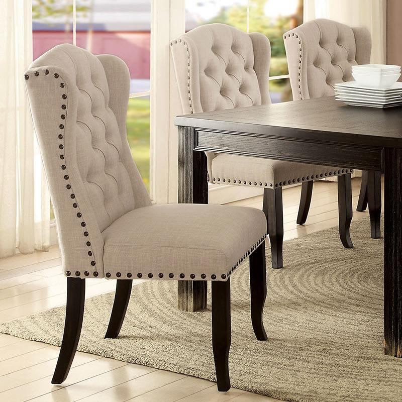 Furniture of America Sania CM3324BK-SC-2PK Side Chair IMAGE 2