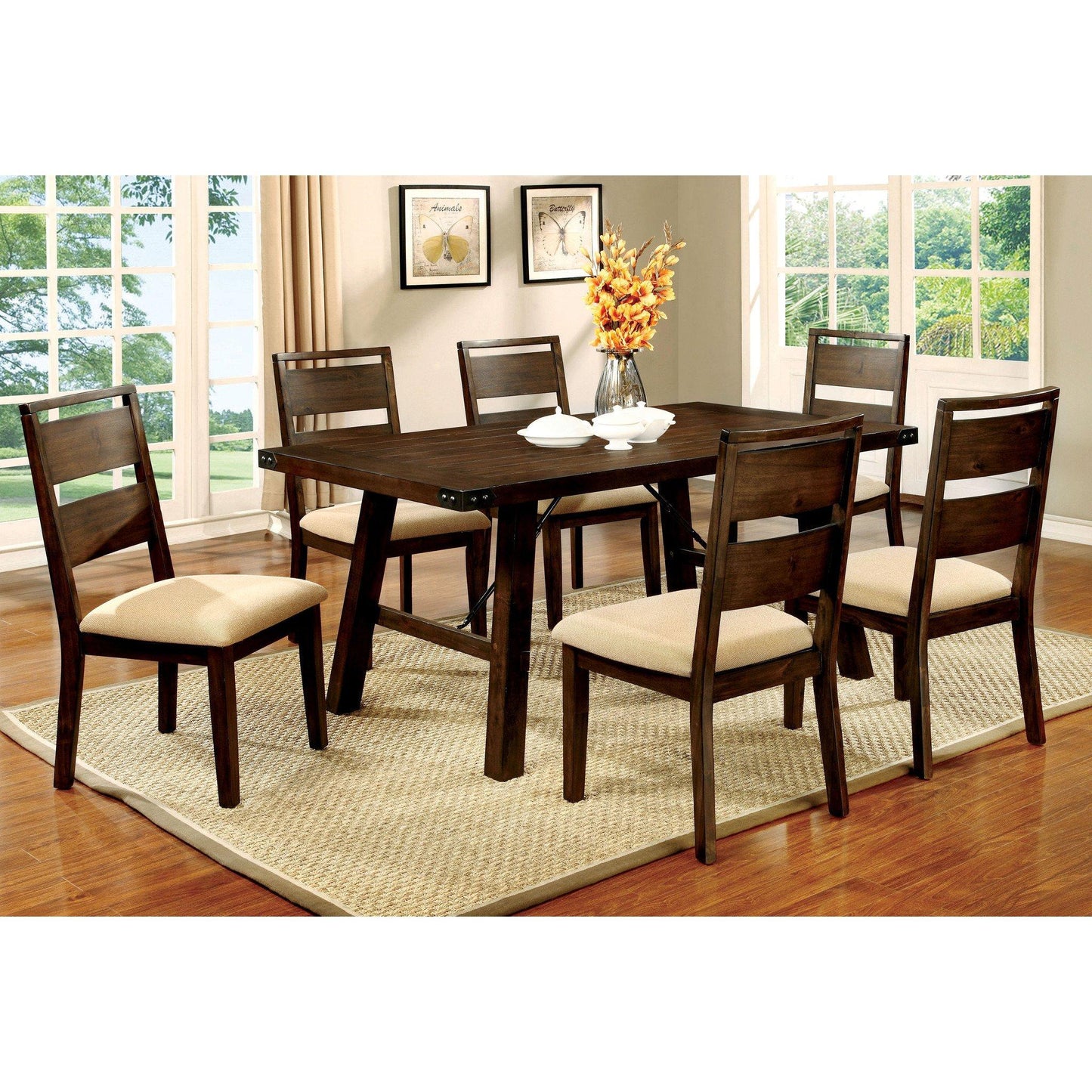 Furniture of America Dwayne I Dining Table CM3915T-TABLE IMAGE 5