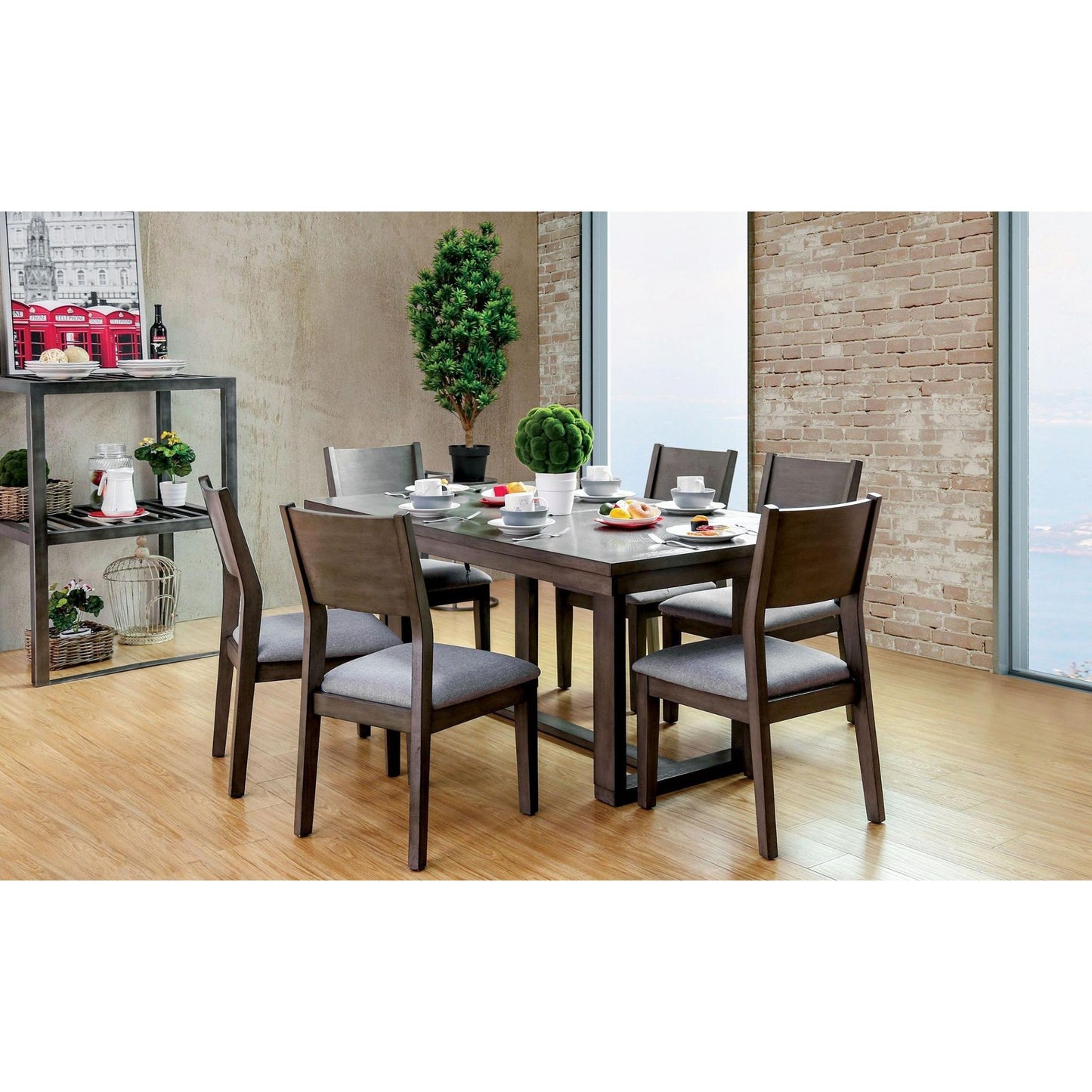 Furniture of America Anton I Dining Table with Trestle Base CM3986T IMAGE 5