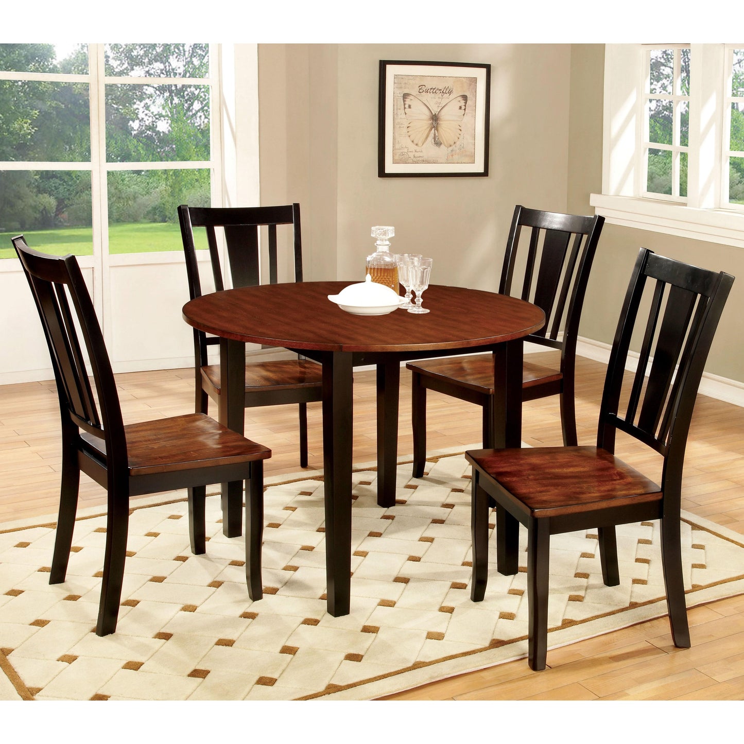 Furniture of America Round Dover II Dining Table CM3326BC-RT IMAGE 6