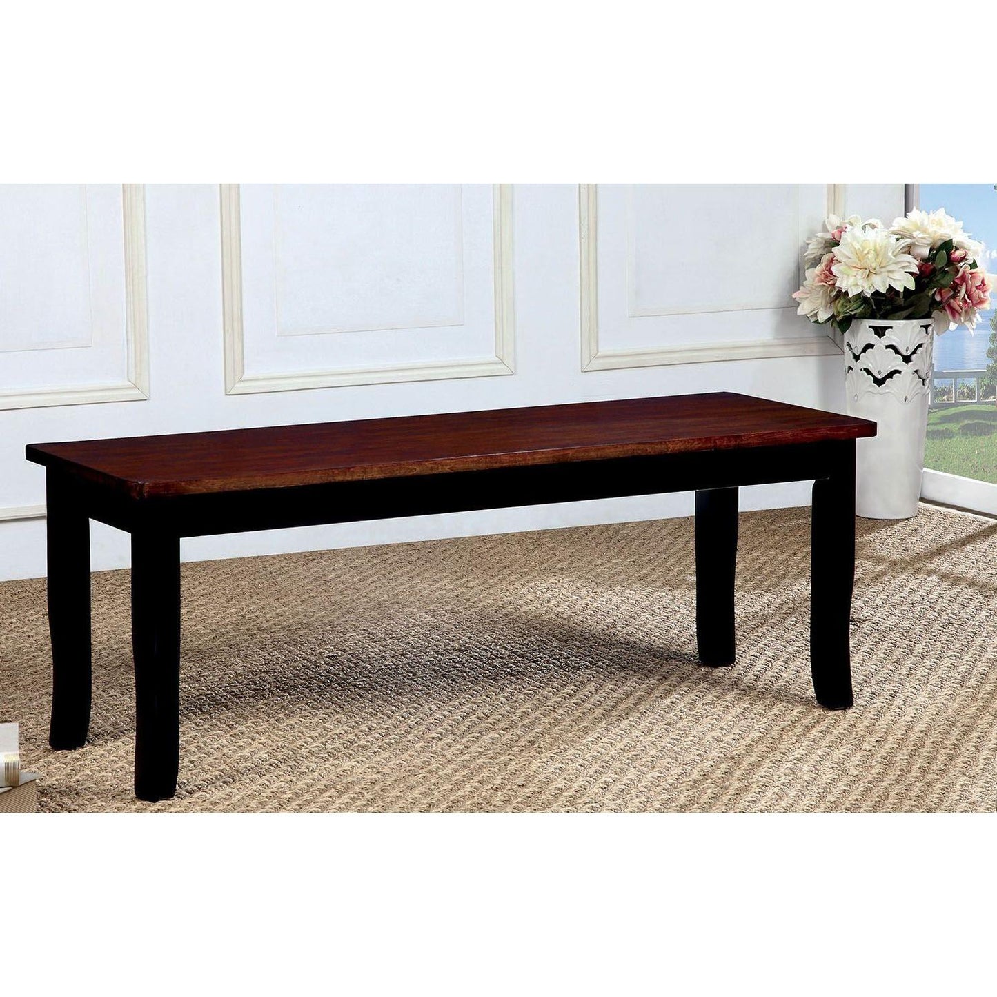 Furniture of America Dover Bench CM3326BC-BN IMAGE 2