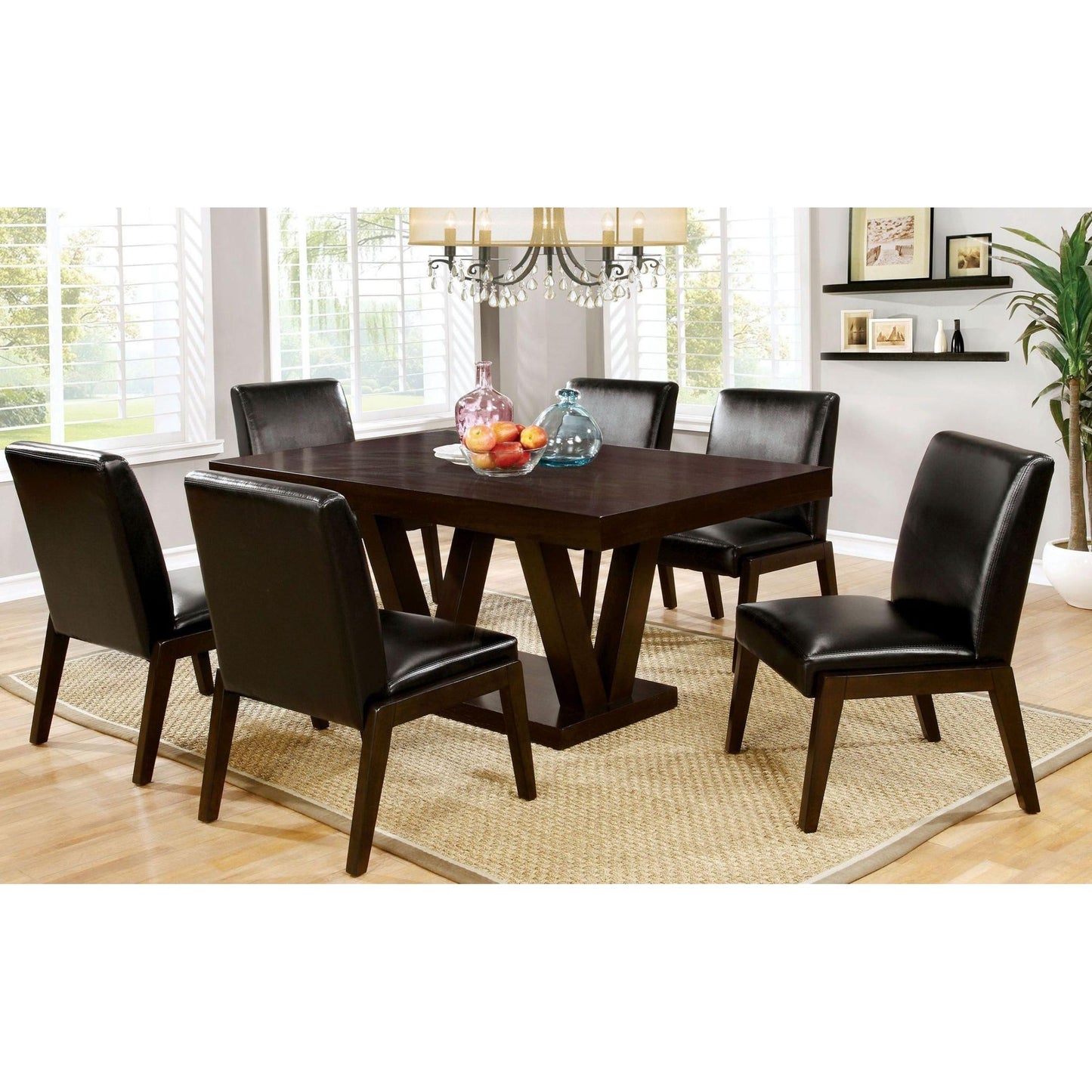 Furniture of America Belinda I Dining Table with Pedestal Base CM3357T IMAGE 6
