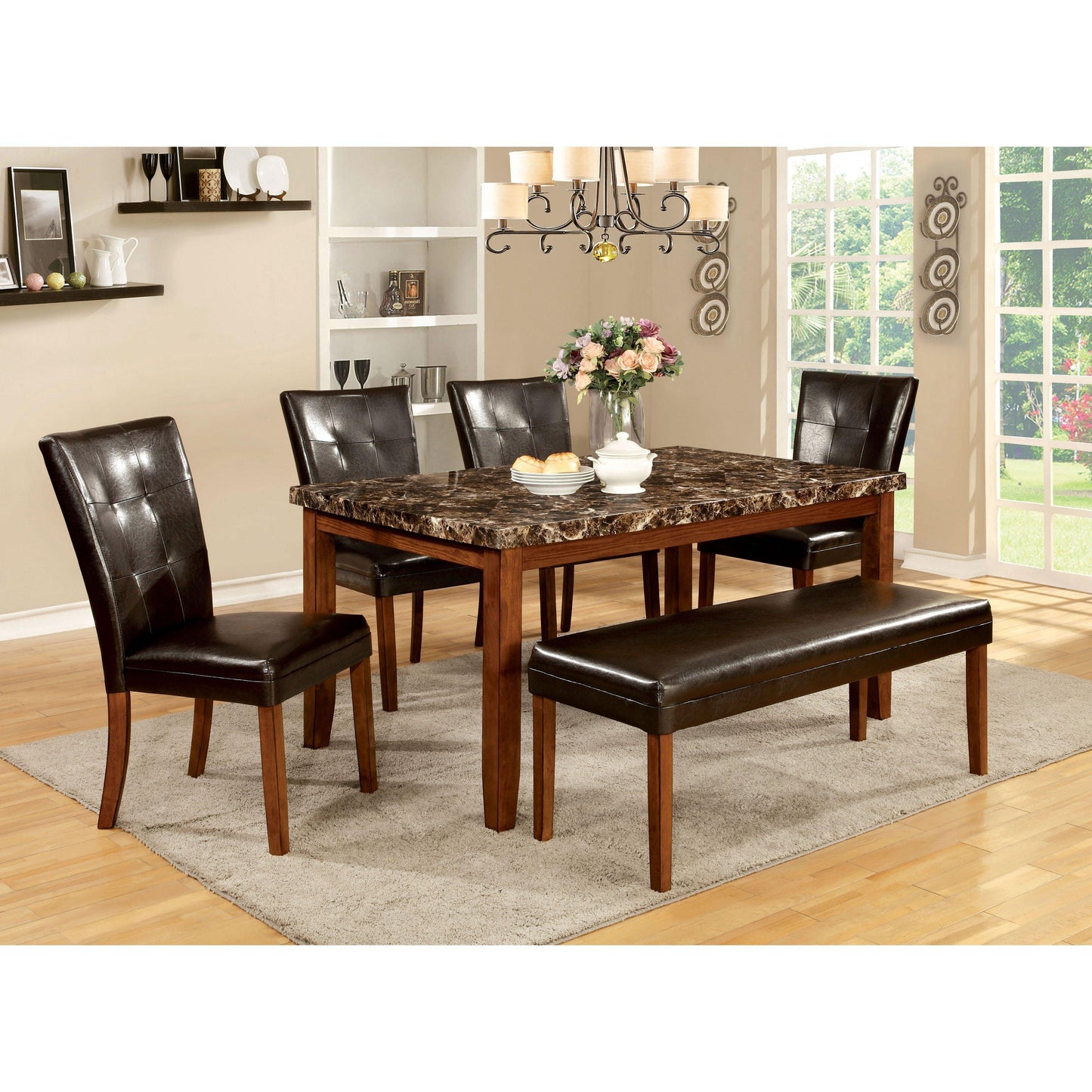 Furniture of America Elmore Bench CM3328BN IMAGE 4