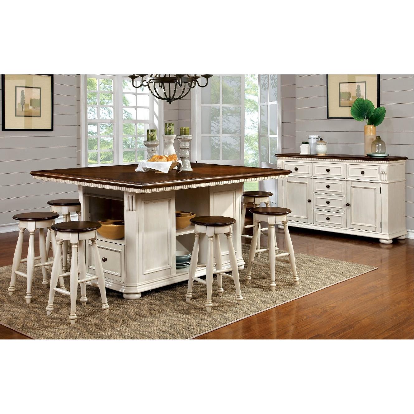 Furniture of America Sabrina CM3199WC-PT Counter Height Table IMAGE 8