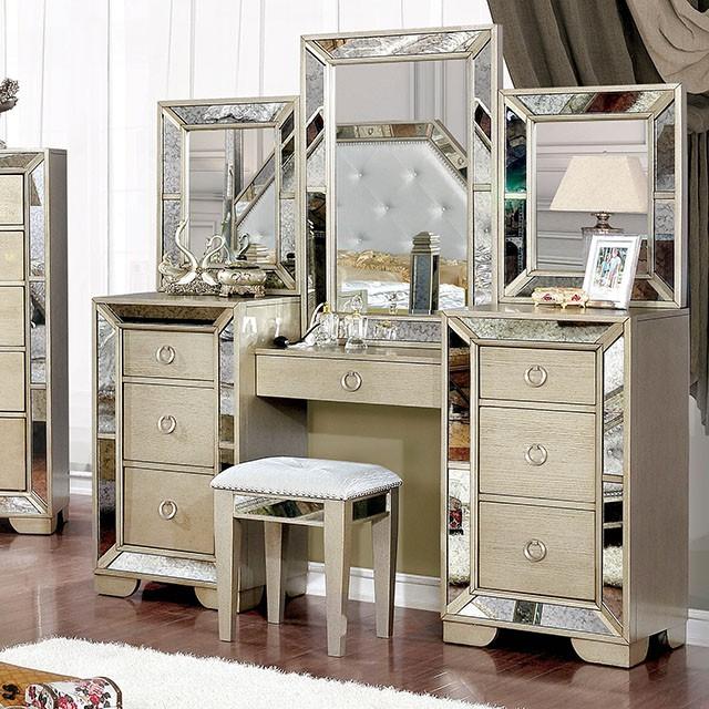 Furniture of America Loraine 7-Drawer Vanity Set CM7195V-SET IMAGE 1