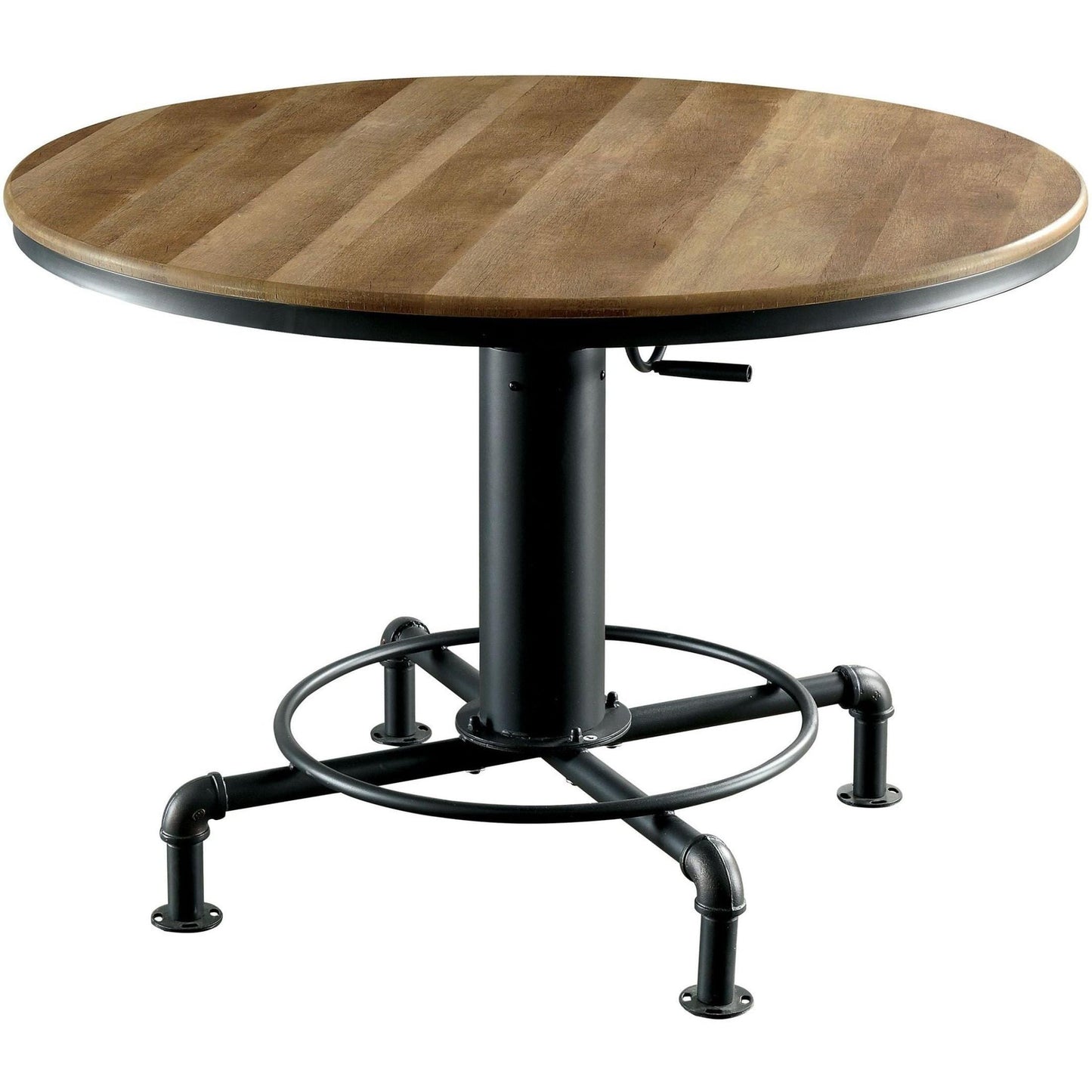 Furniture of America Round Fran Counter Height Dining Table with Pedestal Base CM3373RT-TABLE IMAGE 1
