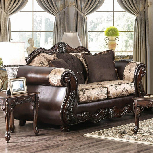 Furniture of America Talitha Stationary Fabric Loveseat SM6311-LV IMAGE 1