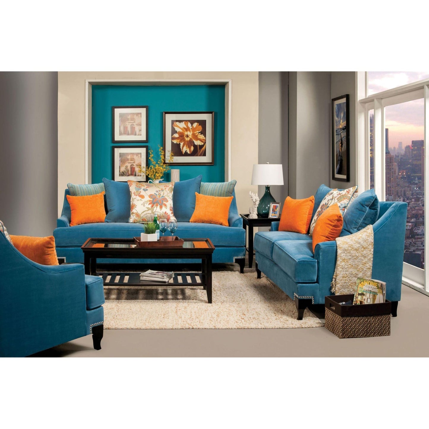 Furniture of America Vincenzo Stationary Fabric Sofa SM2203-SF IMAGE 3