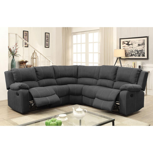 Furniture of America Monique Reclining Fabric 3 pc Sectional CM6519-SECT IMAGE 1