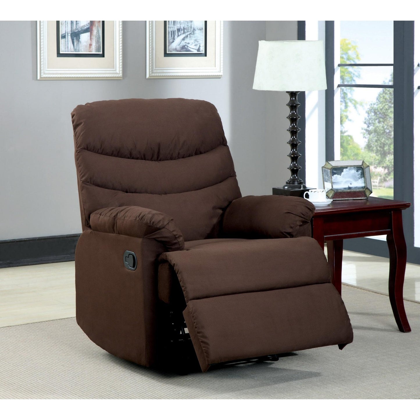 Furniture of America Plesant Valley Fabric Recliner CM-RC6927-DK IMAGE 1