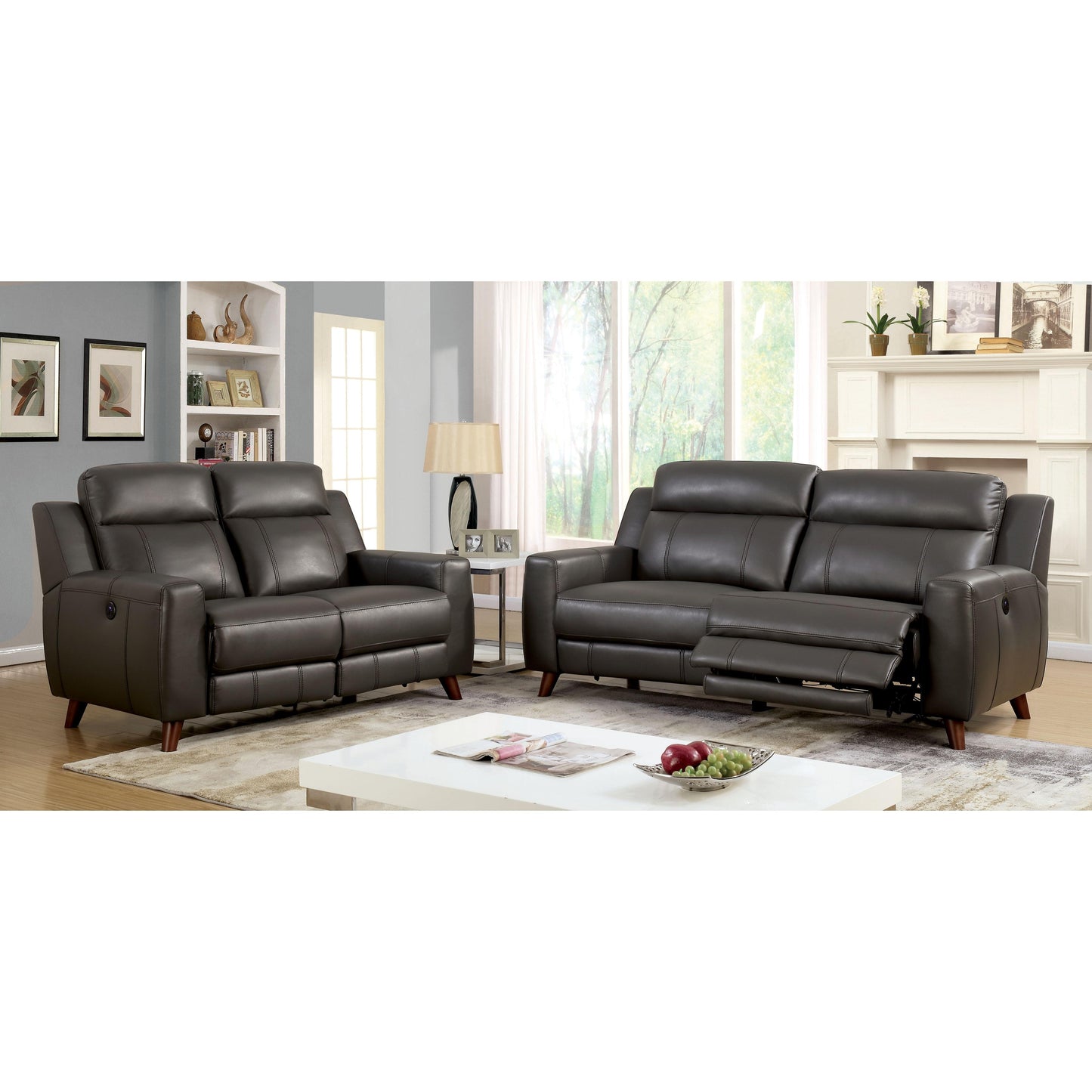 Furniture of America Rosalynn Reclining Leatherette Loveseat CM6804-LV IMAGE 7