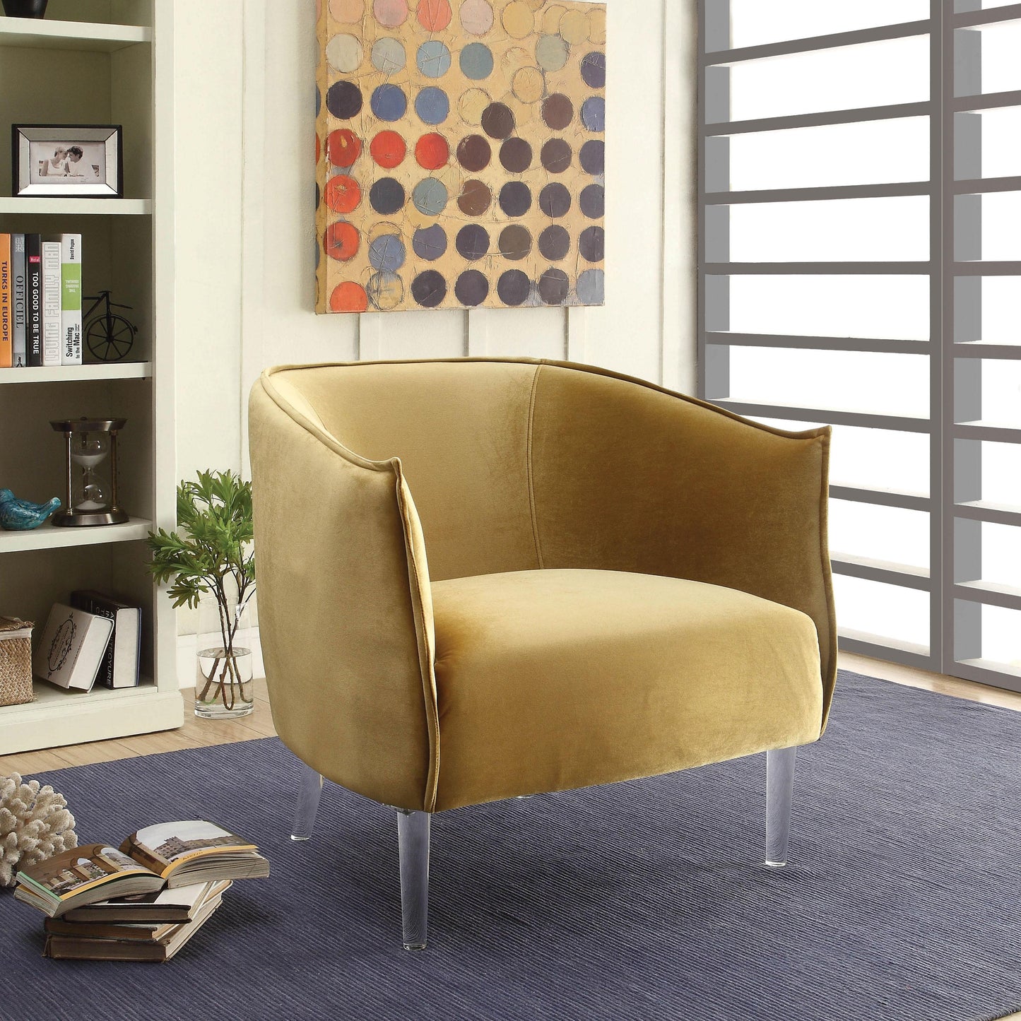 Furniture of America Donostia Stationary Fabric Accent Chair CM-AC6348YW IMAGE 5
