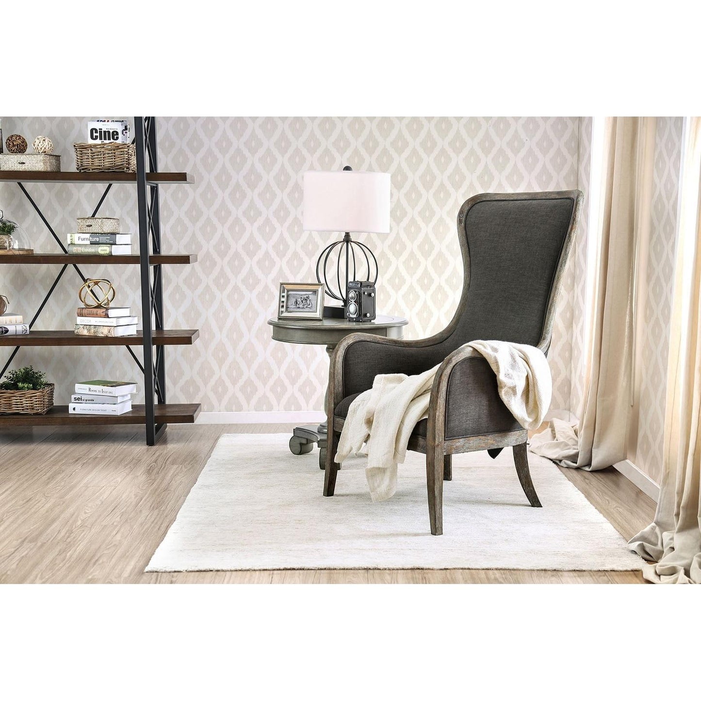 Furniture of America Charlottestown Stationary Fabric Accent Chair CM-AC6078 IMAGE 3