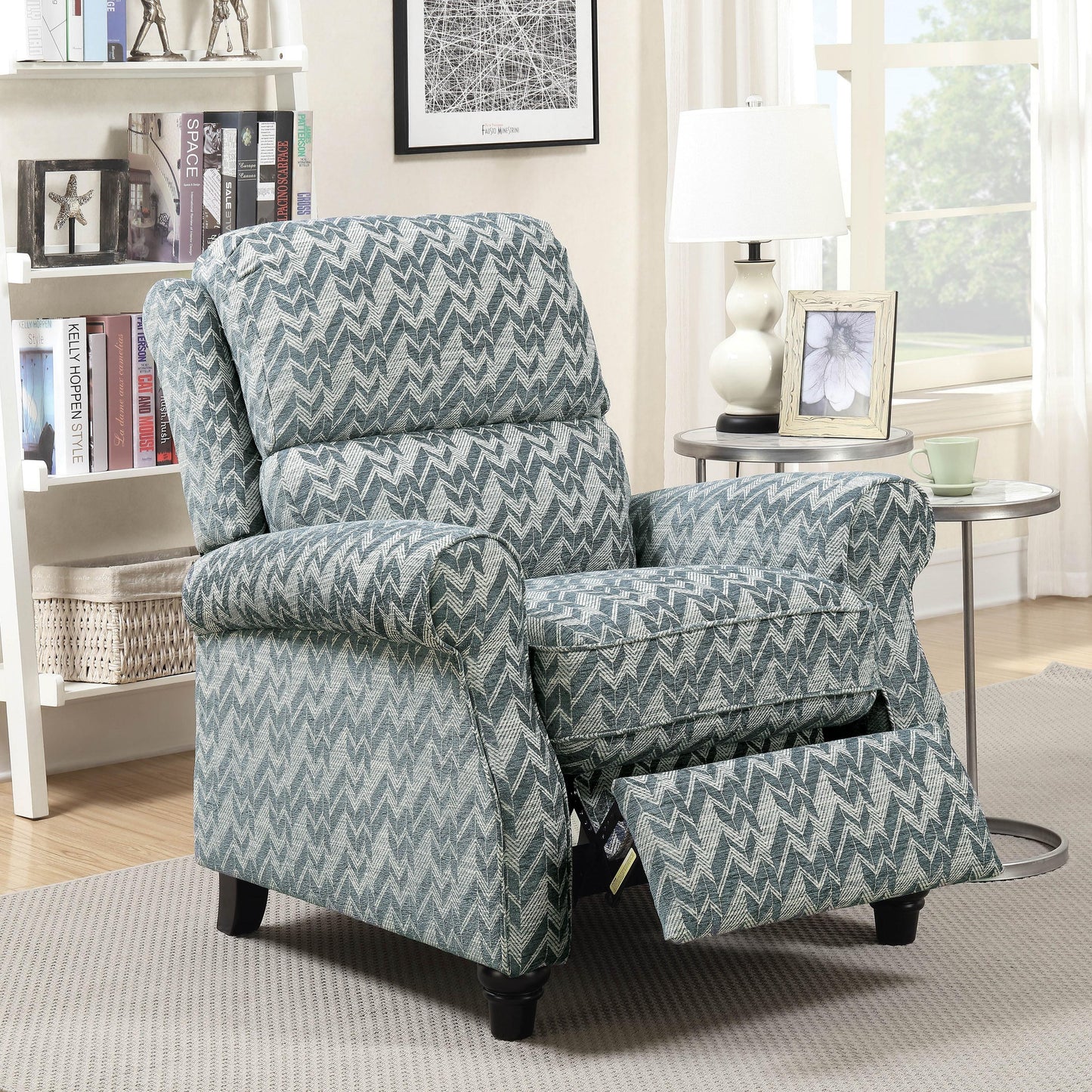 Furniture of America Amy Fabric Recliner CM-RC6587BL IMAGE 3