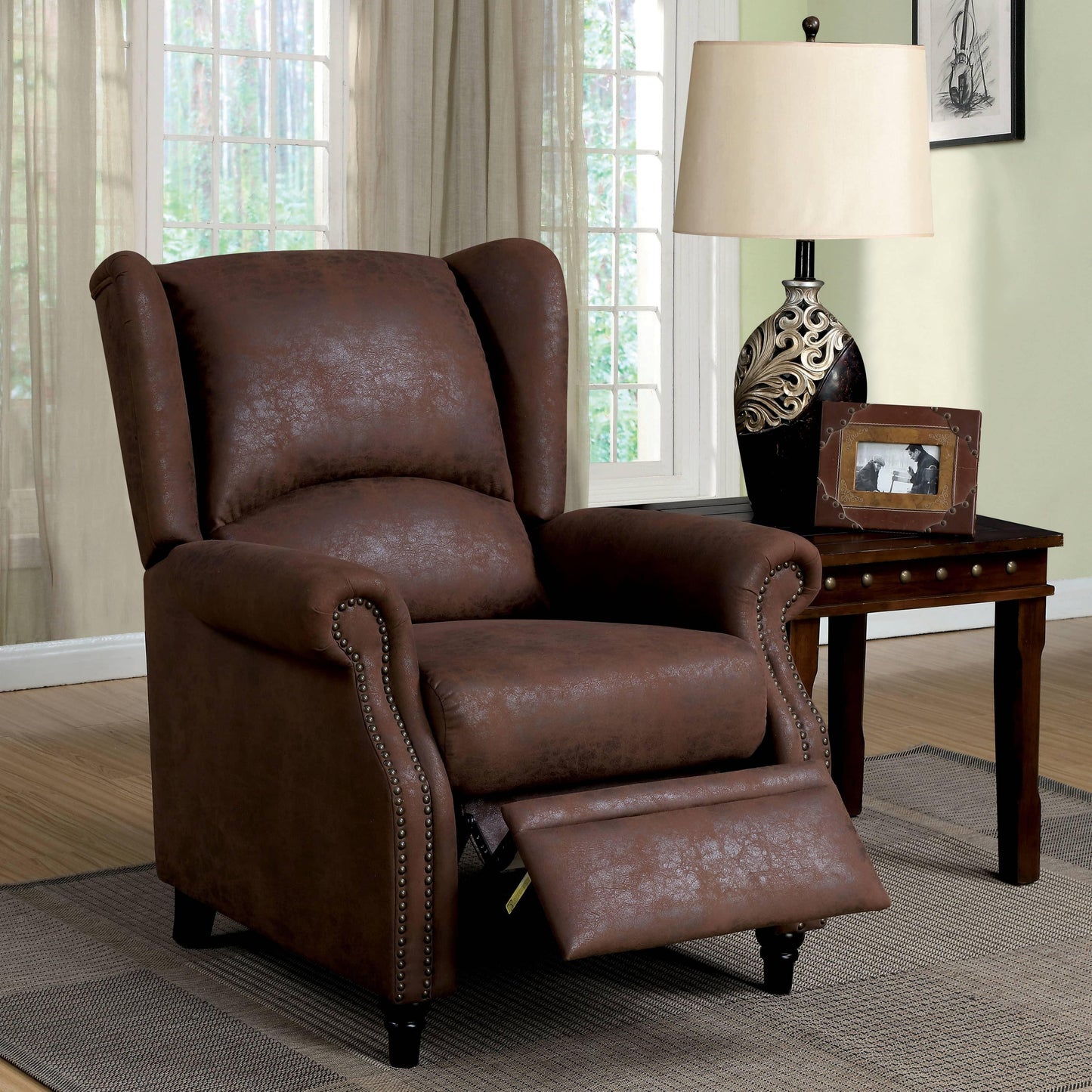 Furniture of America Leona Leatherette Recliner CM-RC6834 IMAGE 4