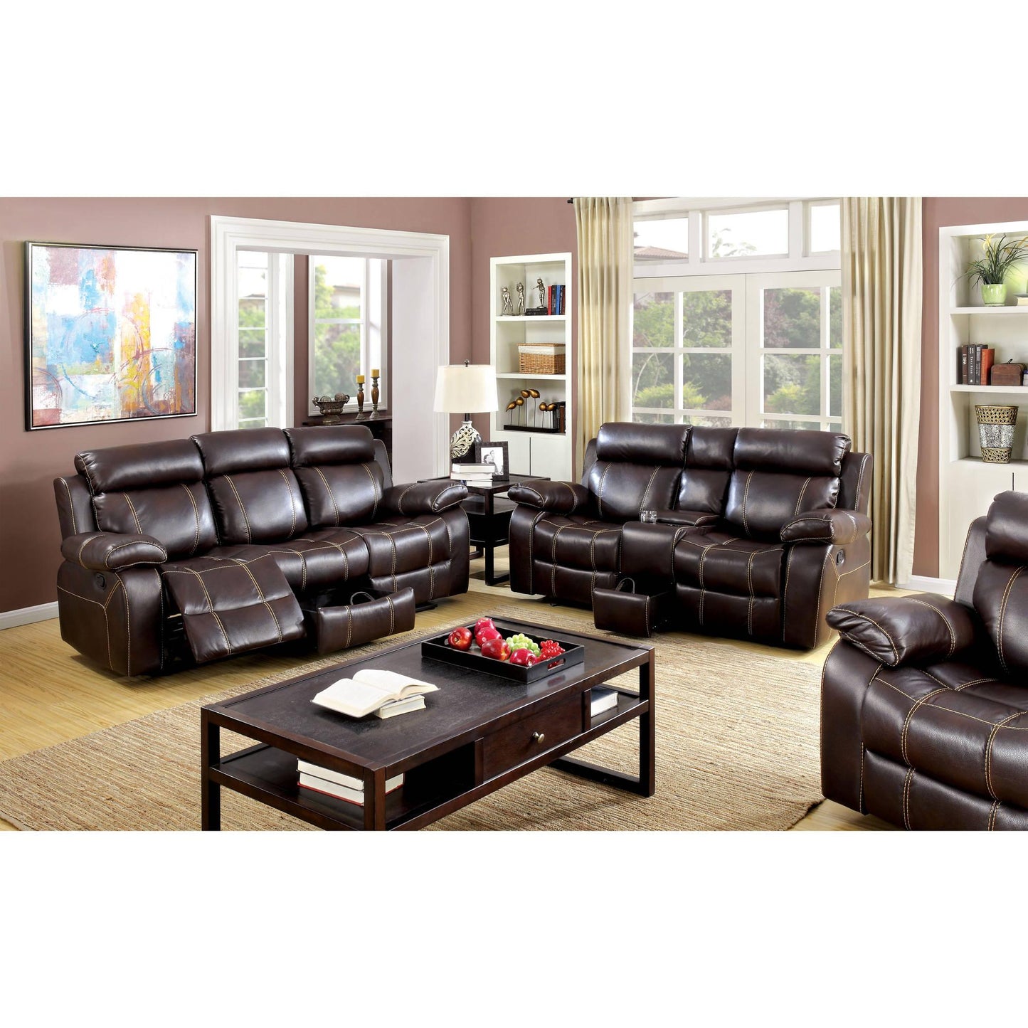 Furniture of America Chancellor Leatherette Recliner CM6788-CH IMAGE 5