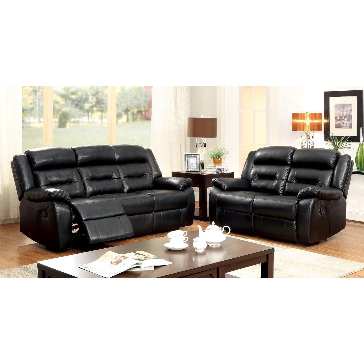 Furniture of America Sheldon Leatherette Recliner CM6320-CH IMAGE 4