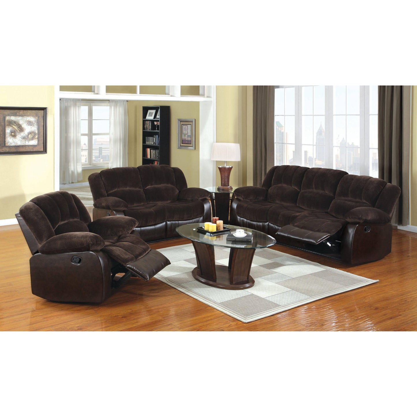 Furniture of America Winchester Fabric Recliner CM6556CP-C IMAGE 4