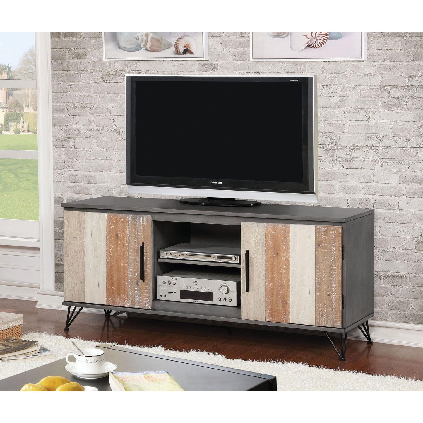 Furniture of America Binche TV Stand CM5592GY-TV-60 IMAGE 2