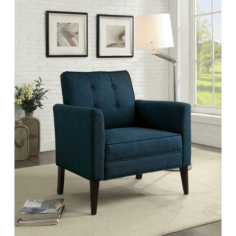 Furniture of America Amelie Stationary Fabric Accent Chair CM-AC6545BL IMAGE 5
