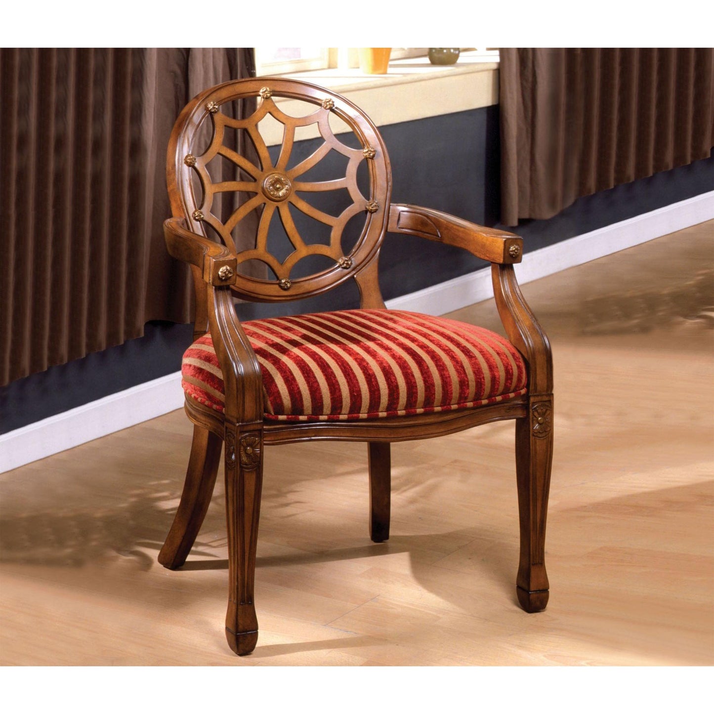 Furniture of America Edinburgh Stationary Fabric Accent Chair CM-AC6118 IMAGE 2
