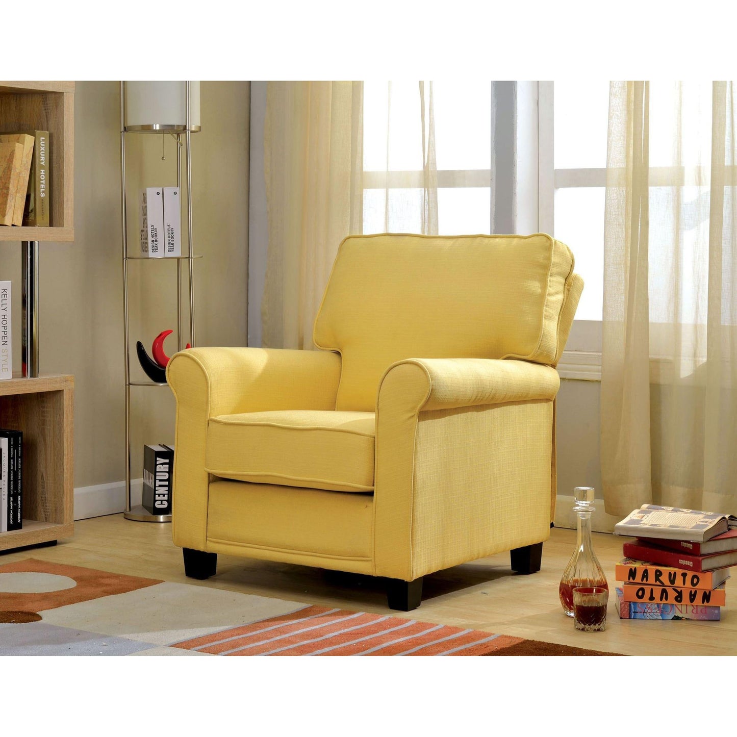 Furniture of America Belem Stationary Fabric Accent Chair CM-AC6056YW IMAGE 2