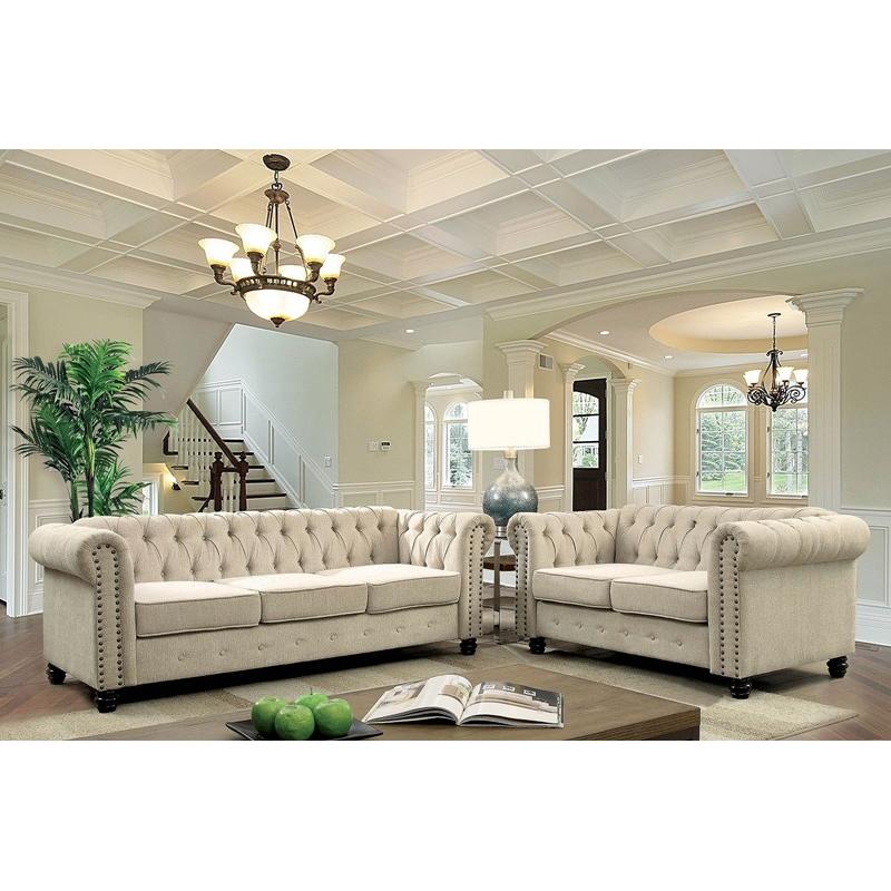 Furniture of America Winifred Stationary Fabric Chair CM6342IV-CH-PK IMAGE 4