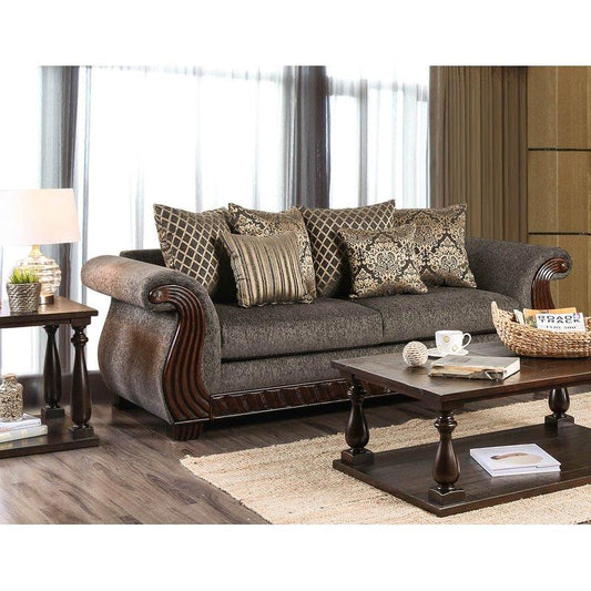 Furniture of America Mikayla Stationary Fabric Sofa SM6211-SF IMAGE 1