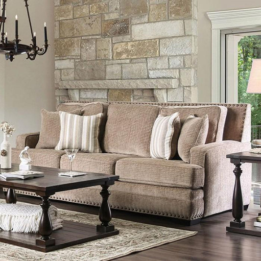 Furniture of America Osvaldo Stationary Fabric Sofa SM5187-SF IMAGE 1