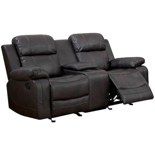Furniture of America Pondera Reclining Leather Look Loveseat CM6568-LV IMAGE 1