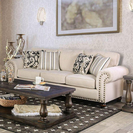 Furniture of America Calloway Stationary Fabric Sofa SM8111-SF IMAGE 1
