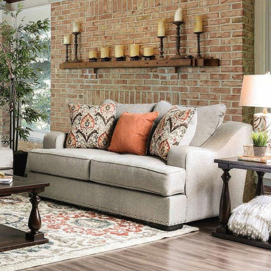 Furniture of America Jayne Stationary Fabric Loveseat SM1224-LV IMAGE 1