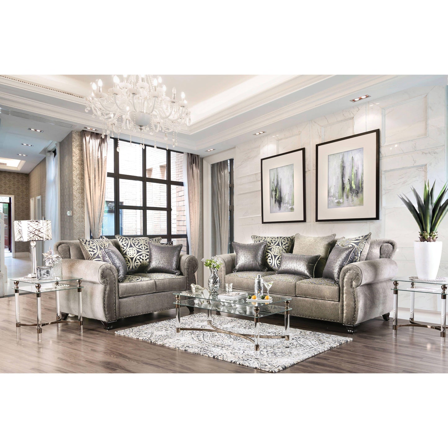 Furniture of America Sinatra Stationary Fabric Sofa SM6153-SF IMAGE 8