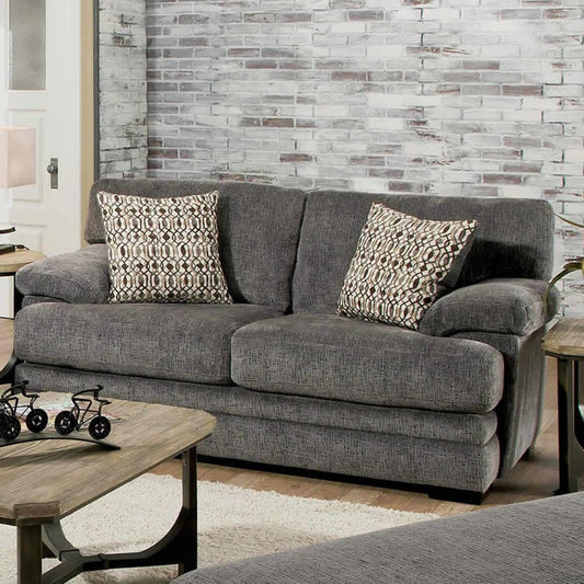Furniture of America Abrianna Stationary Fabric Loveseat SM5162GY-LV IMAGE 1
