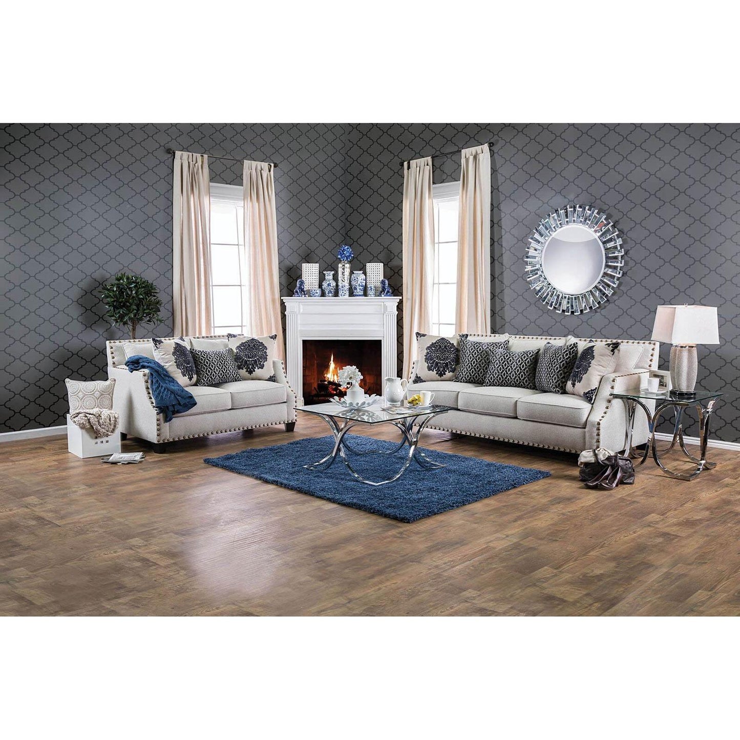 Furniture of America Cornelia Stationary Fabric Sofa SM3070-SF IMAGE 8