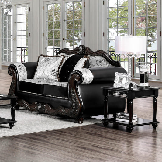 Furniture of America Tabatha Stationary Leatherette Loveseat SM6313-LV IMAGE 1