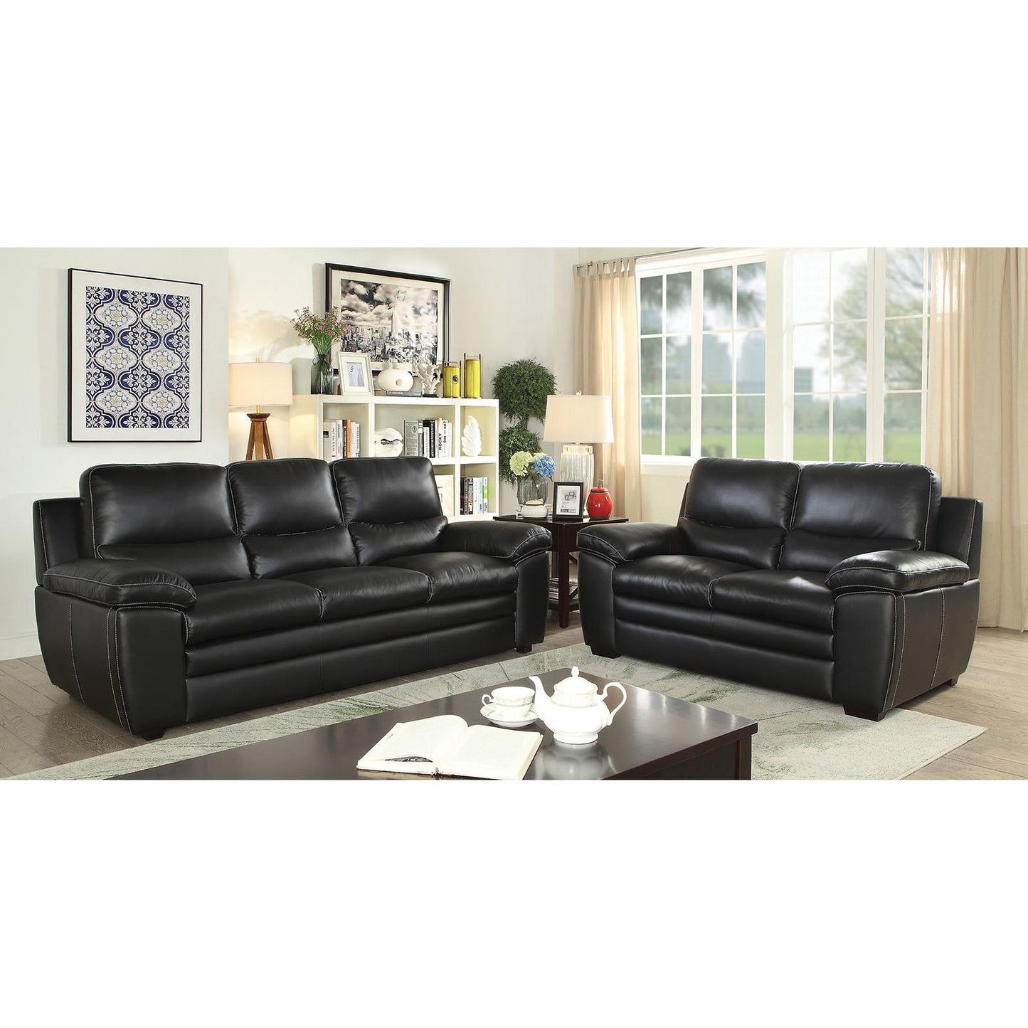 Furniture of America Mirielle Stationary Leather Match Chair CM6502-CH IMAGE 5