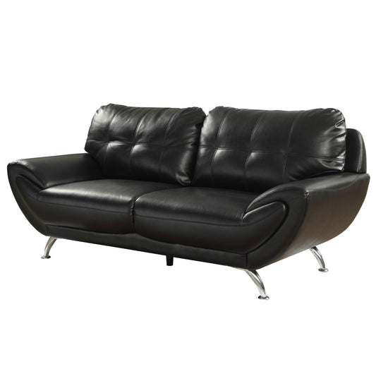 Furniture of America Reanna Stationary Leatherette Sofa CM6414BK-SF IMAGE 1