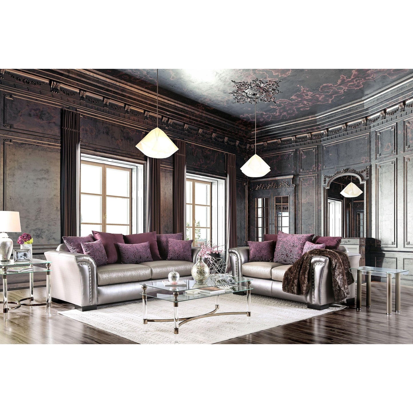 Furniture of America Benigno Stationary Fabric Sofa SM6412-SF IMAGE 8