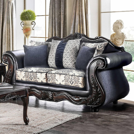 Furniture of America Amadeo Stationary Fabric Loveseat SM6403-LV IMAGE 1