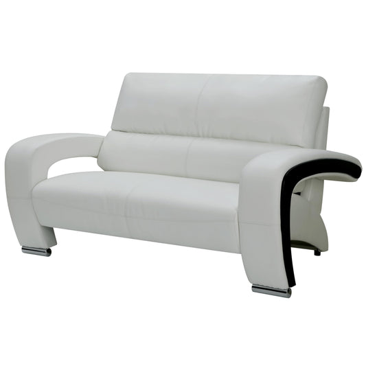 Furniture of America Wezen Stationary Leatherette Loveseat CM6412WH-LV IMAGE 1