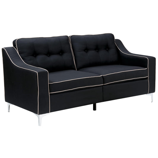 Furniture of America Glenda Stationary Fabric Sofa CM6850BK-SF IMAGE 1